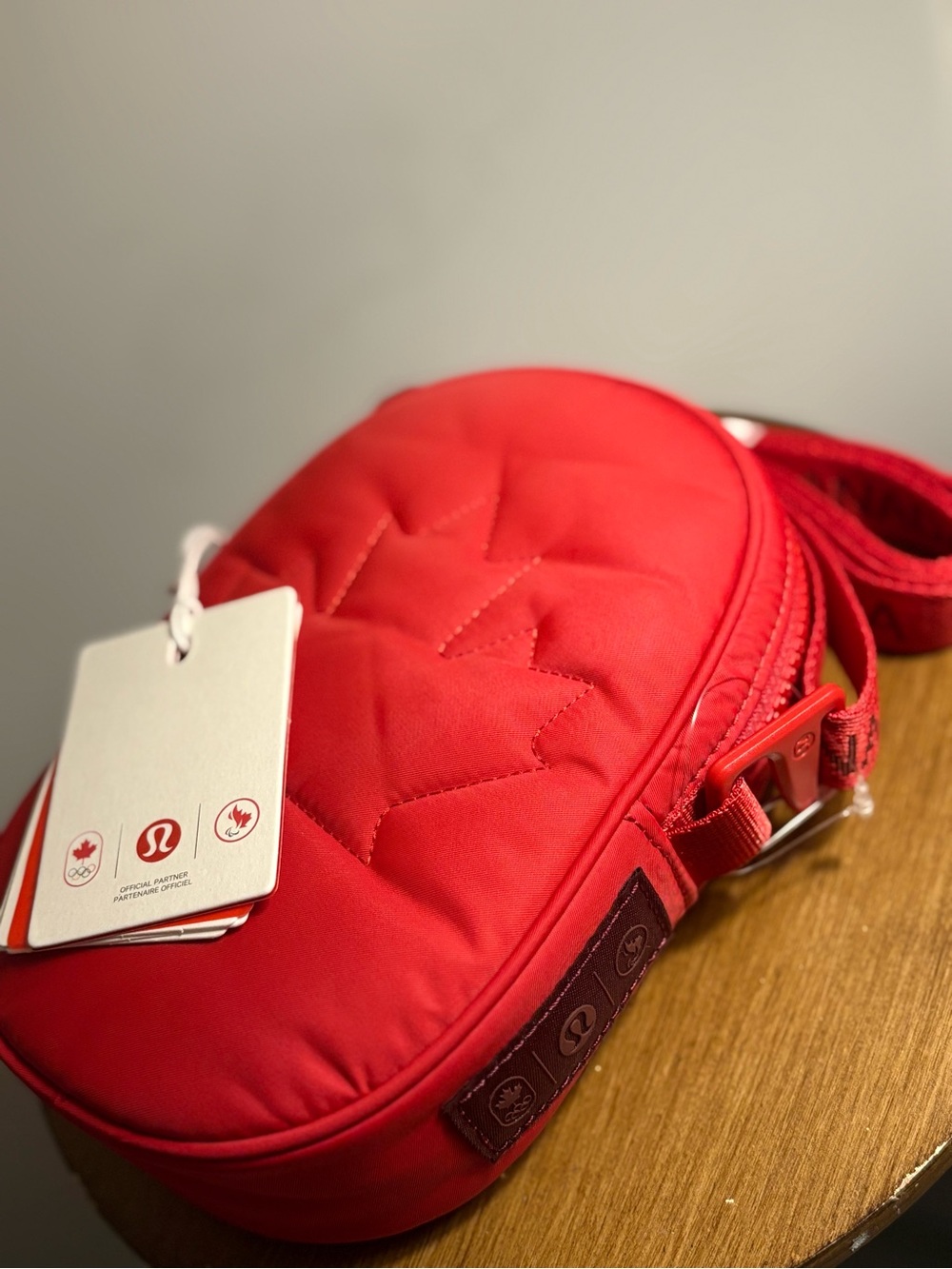 lululemon athletica Red Quilted Mini Crossbody Bag
